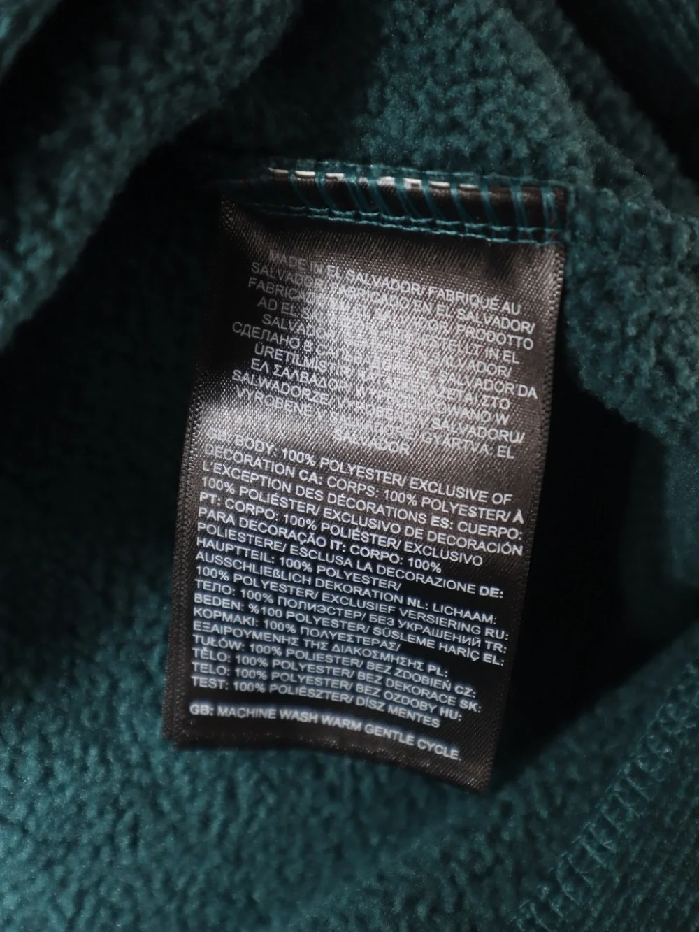 The North Face Men's Teal Quarter-Zip Fleece Pullover